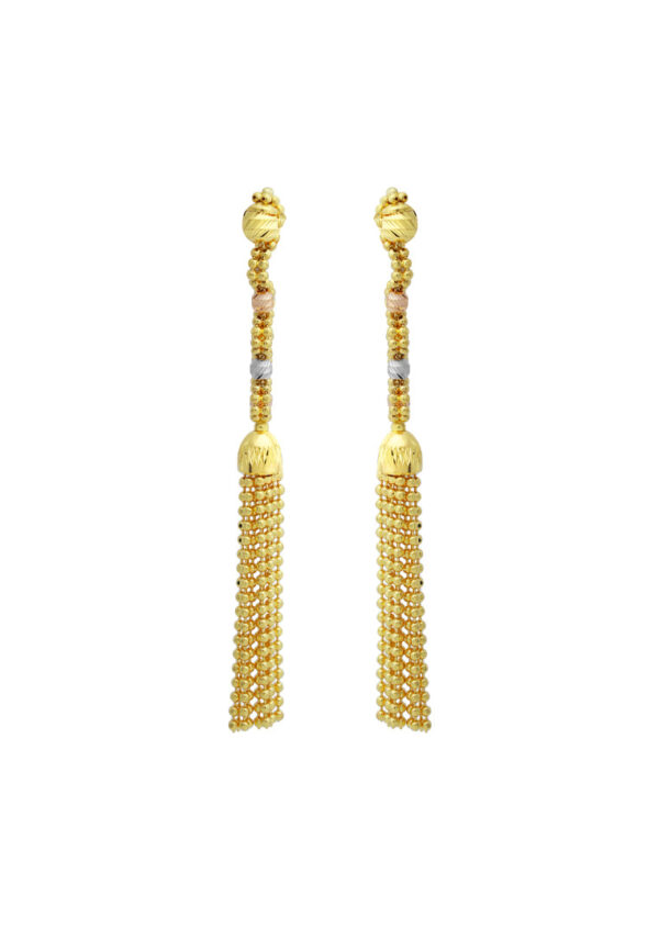 TOMEI Lusso Italia Dangling Tassel Earrings, Yellow Gold 916
