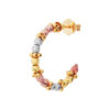 TOMEI Lusso Italia Radiant Tri-Tone Hoop Earrings, Yellow Gold 916