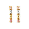 TOMEI Lusso Italia Radiant Tri-Tone Hoop Earrings, Yellow Gold 916