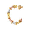TOMEI Lusso Italia Radiant Tri-Tone Hoop Earrings, Yellow Gold 916