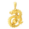 TOMEI Majestic Dragon Ball Pendant, Yellow Gold 916