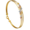 TOMEI Lusso Italia Tri-Tone Beads Bangle, Yellow Gold 916