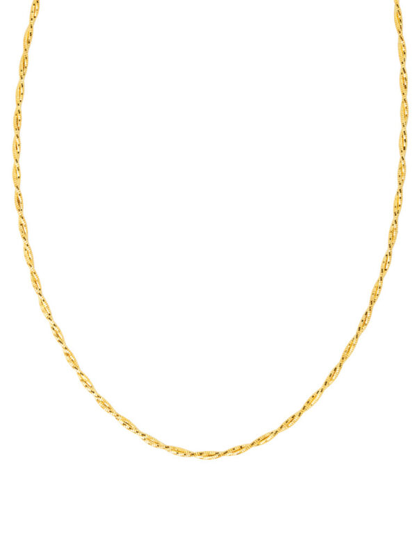 TOMEI Lusso Italia Twisted Necklace, Yellow Gold 916