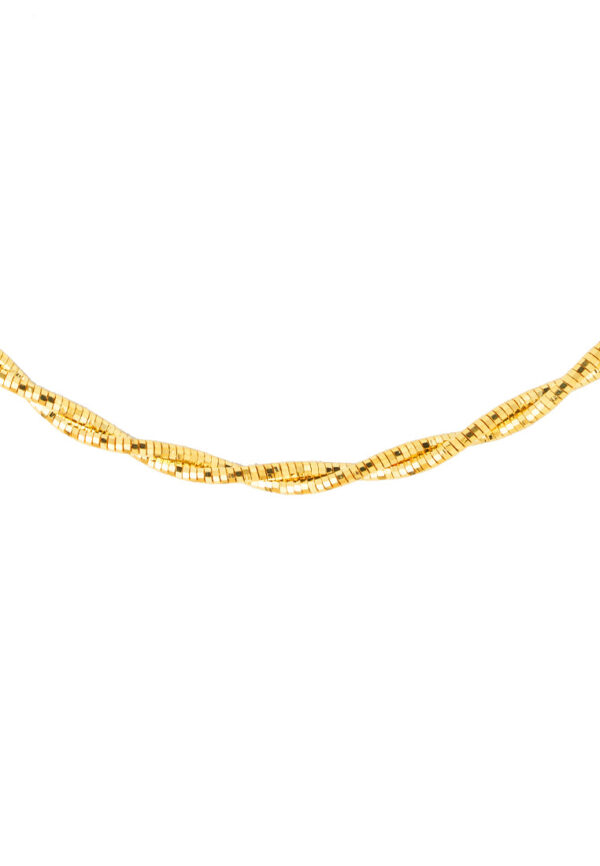 TOMEI Lusso Italia Twisted Necklace, Yellow Gold 916