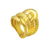 TOMEI Lusso Italia Dual-Tier Knotted Ring, Yellow Gold 916