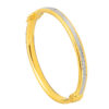 TOMEI Dual-Tone Simplicity Bangle, Yellow Gold 916