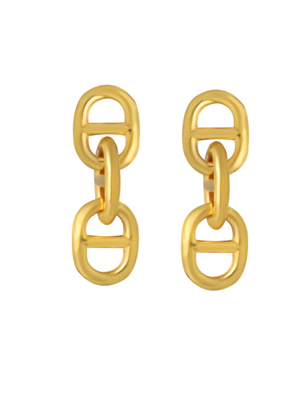 TOMEI Lusso Italia Interlocking Dangling Earrings, Yellow Gold 916