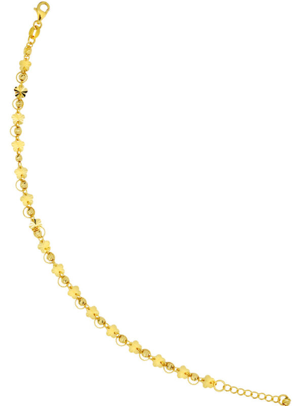 TOMEI Lusso Italia Flowery Beads Bracelet, Yellow Gold 916