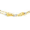 TOMEI Lusso Italia Dual-Tone Teardrop Bracelet, Yellow Gold 916