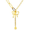 TOMEI Lusso Italia Dangling Ribbon Necklace, Yellow Gold 916