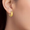 TOMEI Lusso Italia Diamond Shaped Loop Earrings, Yellow Gold 916