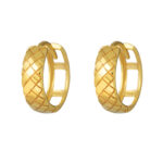 TOMEI Lusso Italia Diamond Shaped Loop Earrings, Yellow Gold 916