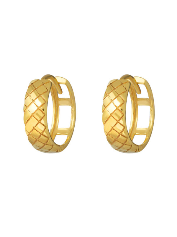 TOMEI Lusso Italia Diamond Shaped Loop Earrings, Yellow Gold 916