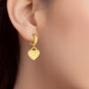 TOMEI Lusso Italia Love Hoop Earrings, Yellow Gold 916