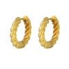 TOMEI Lusso Italia Twist Earrings, Yellow Gold 916