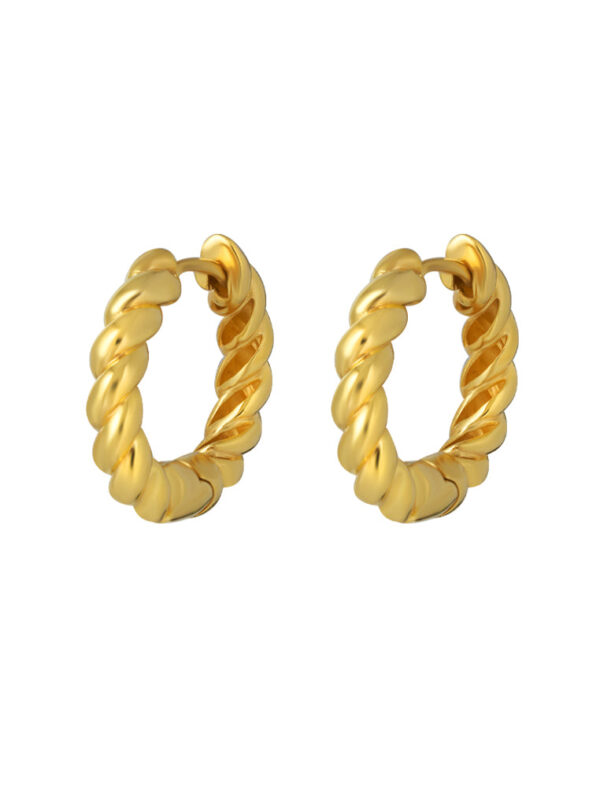 TOMEI Lusso Italia Twist Earrings, Yellow Gold 916