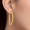 TOMEI Lusso Italia Elegance Hoop Earrings, Yellow Gold 916