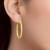 TOMEI Lusso Italia Dainty Big Hoop Earrings, Yellow Gold 916