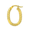 TOMEI Lusso Italia Twist Oval Earrings, Yellow Gold 916