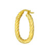 TOMEI Lusso Italia Twist Oval Earrings, Yellow Gold 916