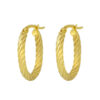 TOMEI Lusso Italia Twist Oval Earrings, Yellow Gold 916