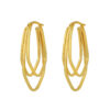 TOMEI Lusso Italia Triple Hoop Earrings, Yellow Gold 916