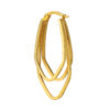 TOMEI Lusso Italia Triple Hoop Earrings, Yellow Gold 916