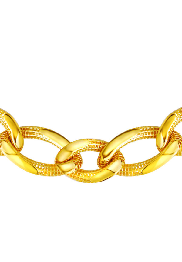 TOMEI Lusso Italia Pleated Necklace, Yellow Gold 916