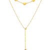 TOMEI Lusso Italia Double Layered Clover Necklace, Yellow Gold 916