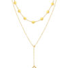 TOMEI Lusso Italia Double Layered Clover Necklace, Yellow Gold 916