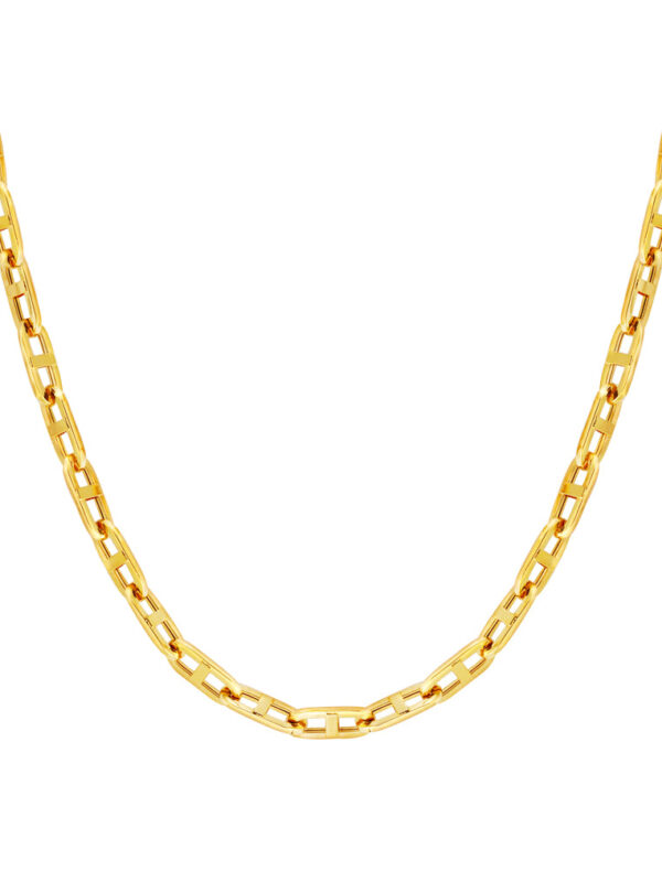 TOMEI Lusso Italia Elongated Link Necklace, Yellow Gold 916