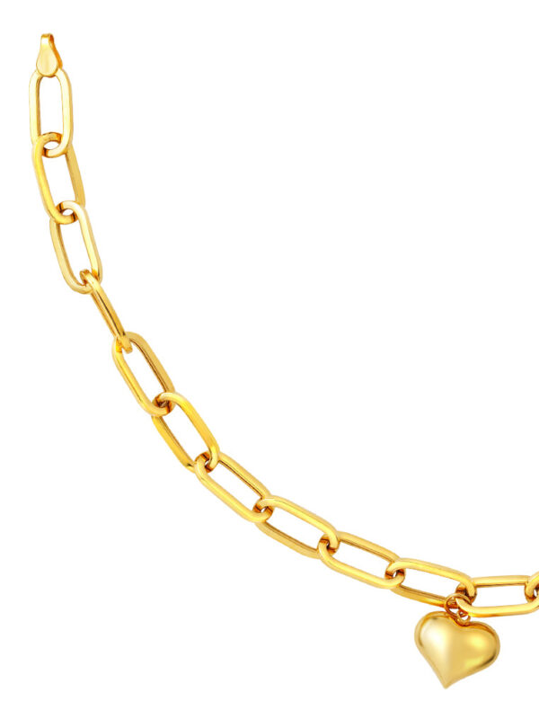 TOMEI Lusso Italia Heartt Linked Bracelet, Yellow Gold 916