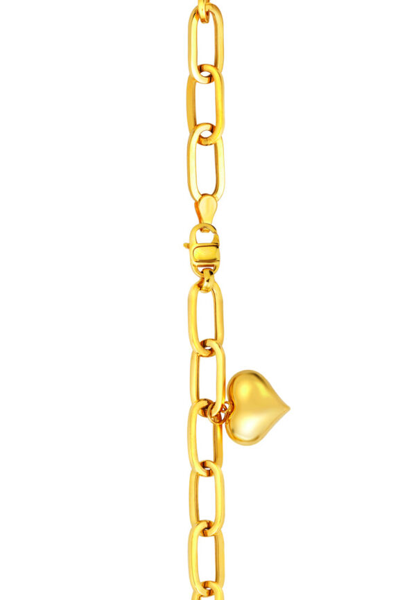 TOMEI Lusso Italia Heartt Linked Bracelet, Yellow Gold 916