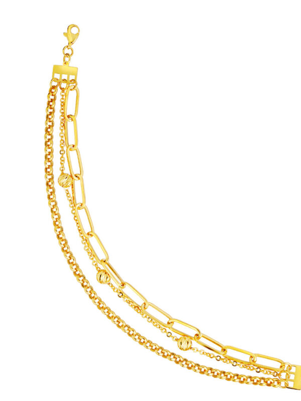 TOMEI Lusso Italia Stylist Layered Bracelet, Yellow Gold 916