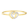 TOMEI Dual-Tone Lovely Bangle, Yellow Gold 916