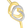 TOMEI Dual-Tone Lovely Bangle, Yellow Gold 916