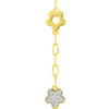 TOMEI Dual-Tone Sweet Flower Bracelet, Yellow Gold 916