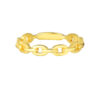 TOMEI Bold Link Ring, Yellow Gold 916