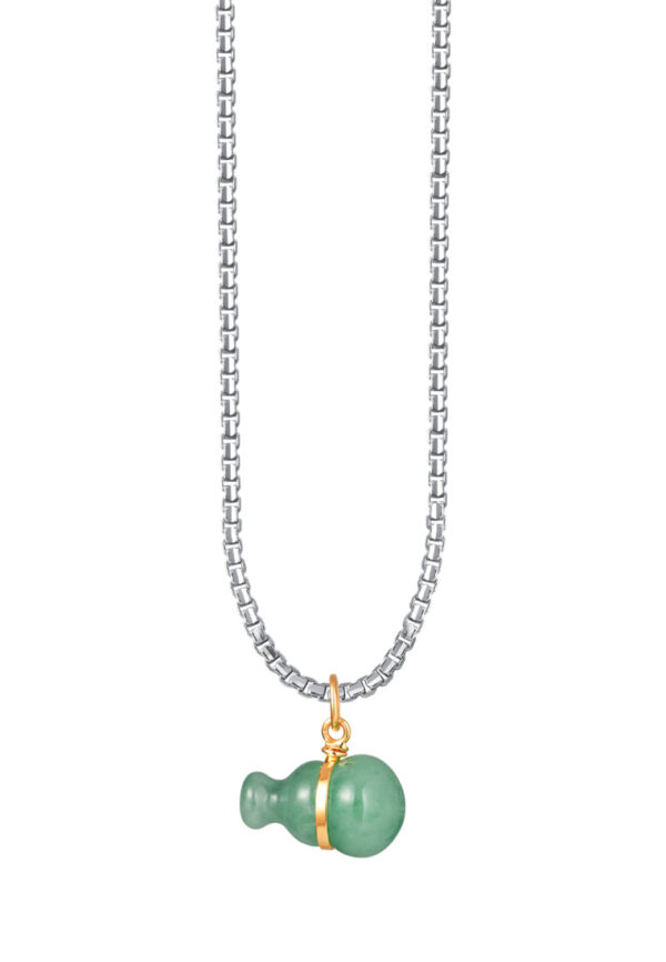 TOMEI Lucky Gourd Jade Pendant, Yellow Gold 835