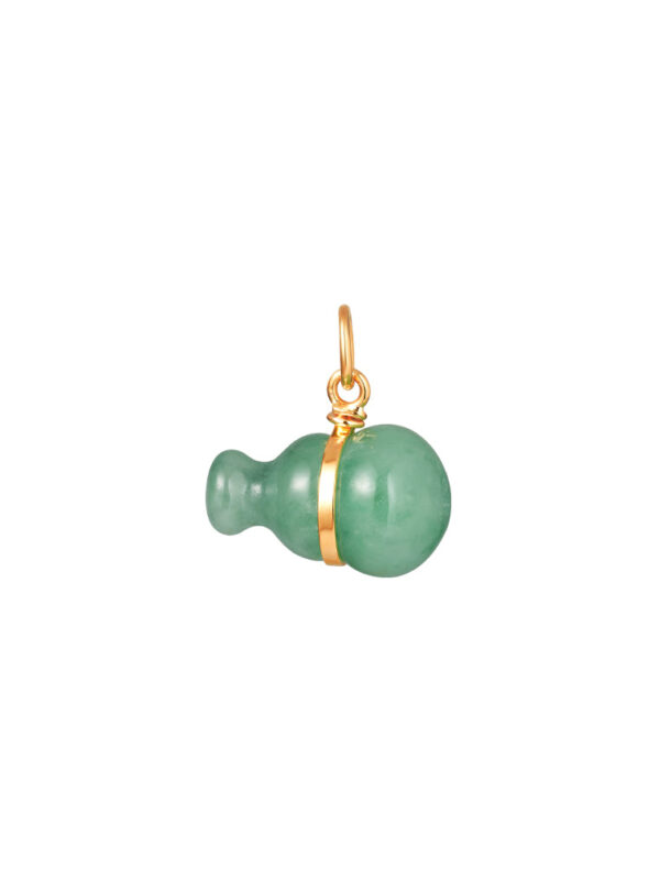 TOMEI Lucky Gourd Jade Pendant, Yellow Gold 835