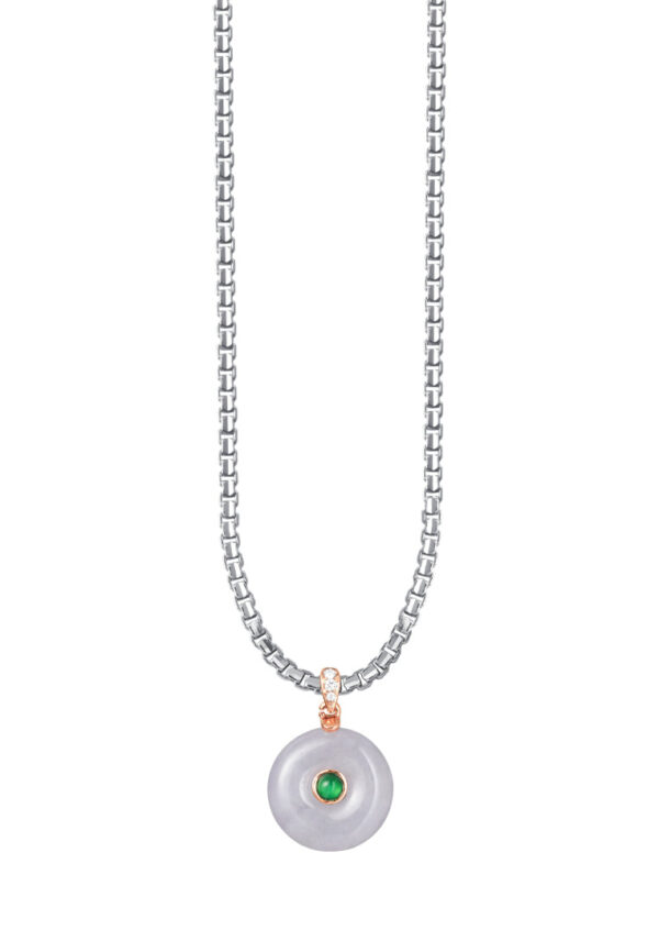 TOMEI Jade Of Completeness Pendant, Rose Gold 750