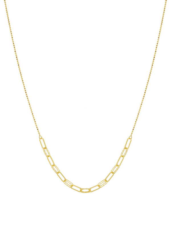 TOMEI Gilded Chain-esque Necklace, Yellow Gold 916 (IN-H5708-1C)