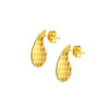 TOMEI Lusso Italia Laser Cut Raindrop Earrings, Yellow Gold 916
