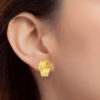 TOMEI Lusso Italia Wavy Layered Earrings, Yellow Gold 916