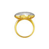 TOMEI Diamont Cut Collection Dual-Tone Heart Ring, Yellow Gold 916