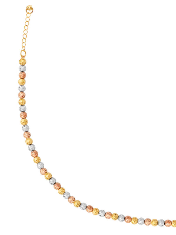 TOMEI Lusso Italia Tri-Tone Beads Bracelet, Yellow Gold 916
