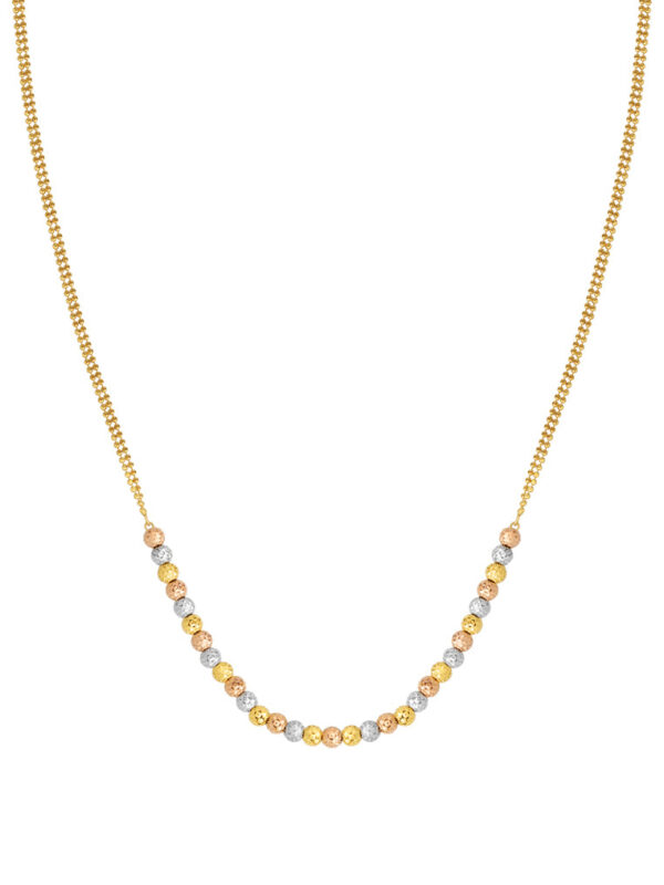 TOMEI Lusso Italia Fluorescence Beads Necklace, Yellow Gold 916
