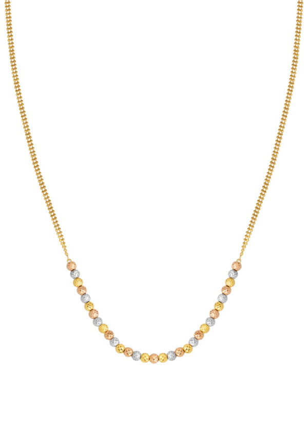 TOMEI Lusso Italia Fluorescence Beads Necklace, Yellow Gold 916