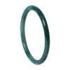 TOMEI Natural Jade Thin Bangle, Dark Green