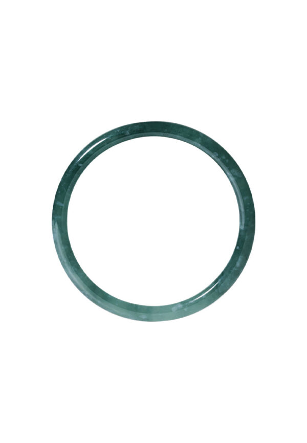 TOMEI Natural Jade Thin Bangle, Dark Green